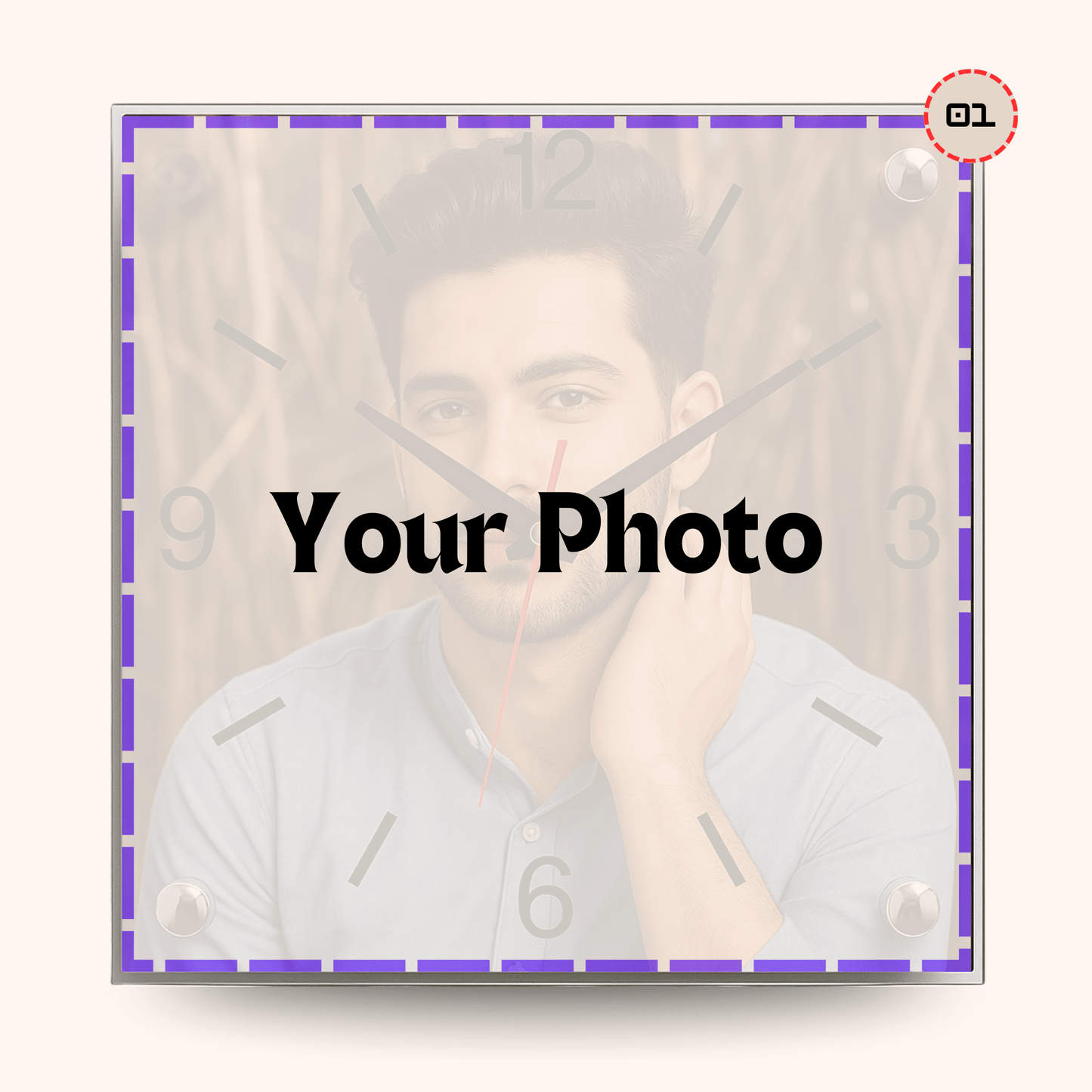 Giftaty Personalized Wall Clock – Printed with Your Picture - giftaty