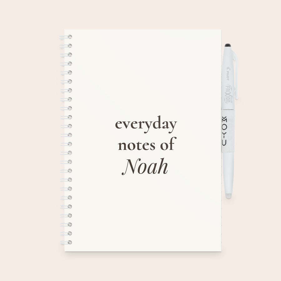 A5 notebook, additional example, with a customized photo and text cover