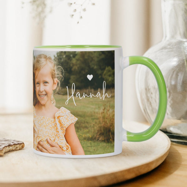 Giftaty Customized Color Mug Gift with Green Interior