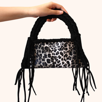 Giftaty Handmade Leopard Print Leather Bag