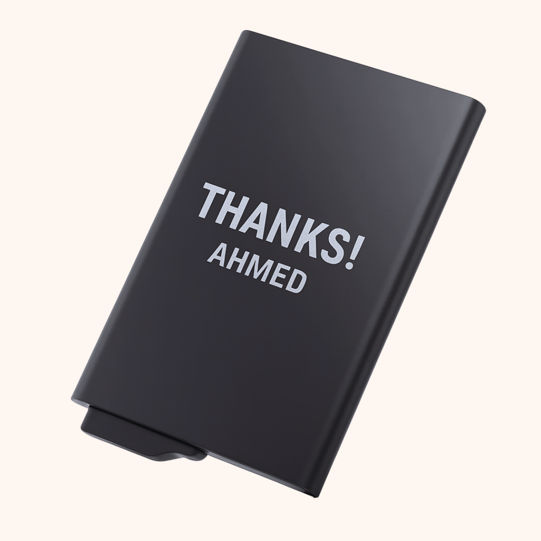 Giftaty Personalized Metal Card Holder
