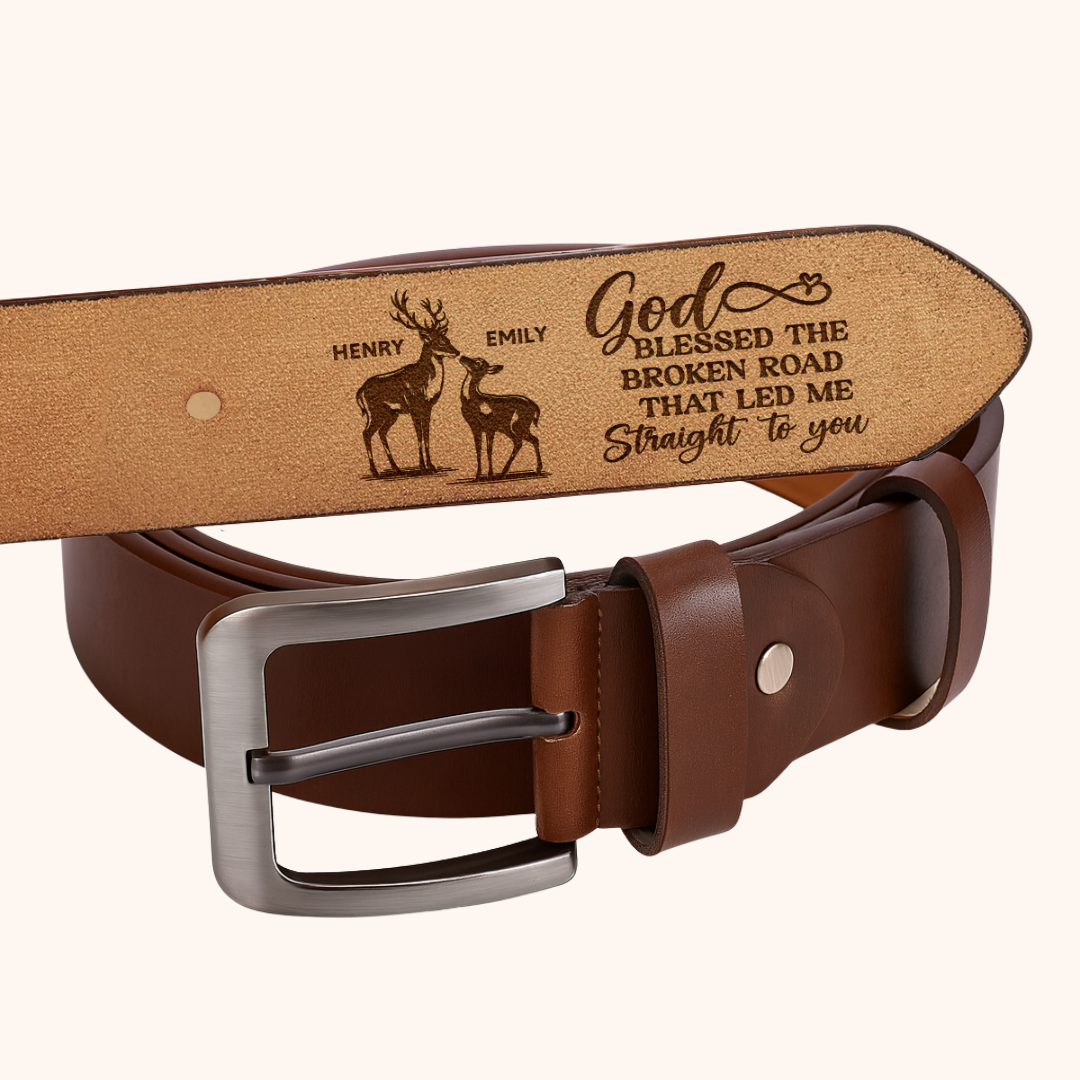 Giftaty Personalized Italian Leather Belt