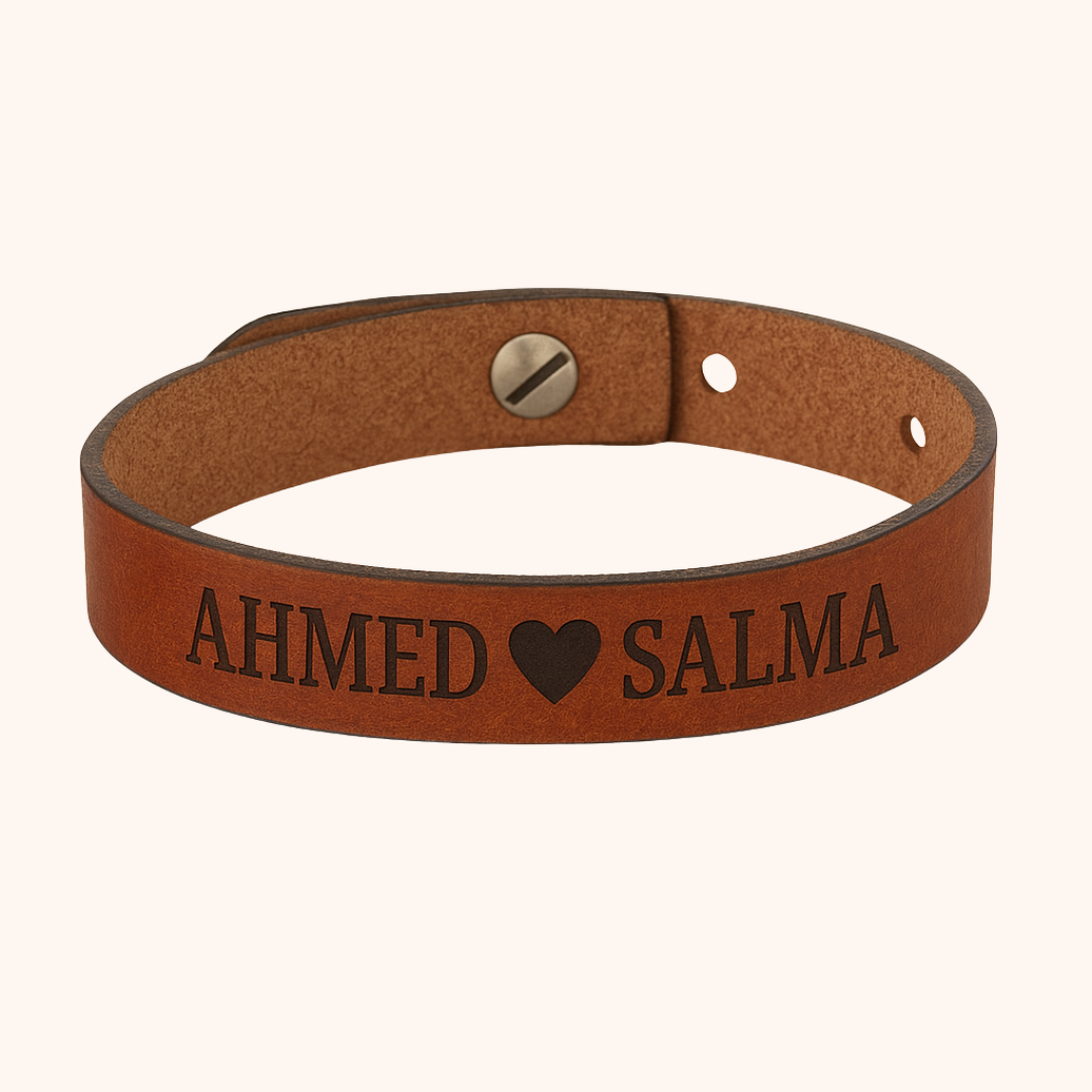 Giftaty Personalized Italian Leather Bracelet