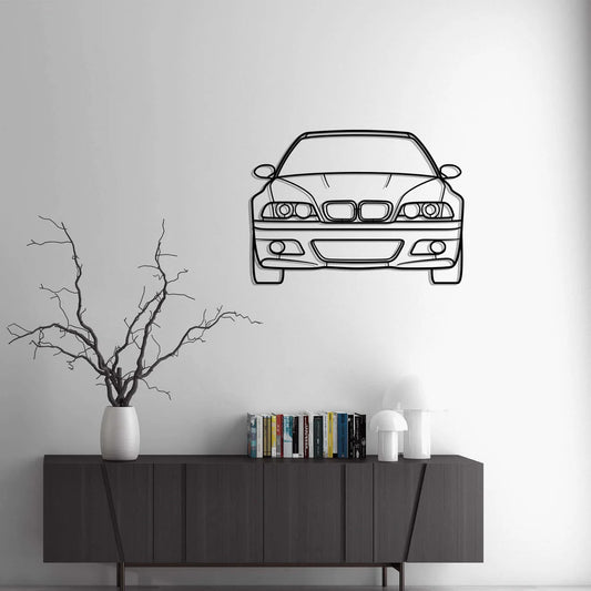 Custom BMW E36 M3 Front Silhouette Gift | Personalized Wall Art