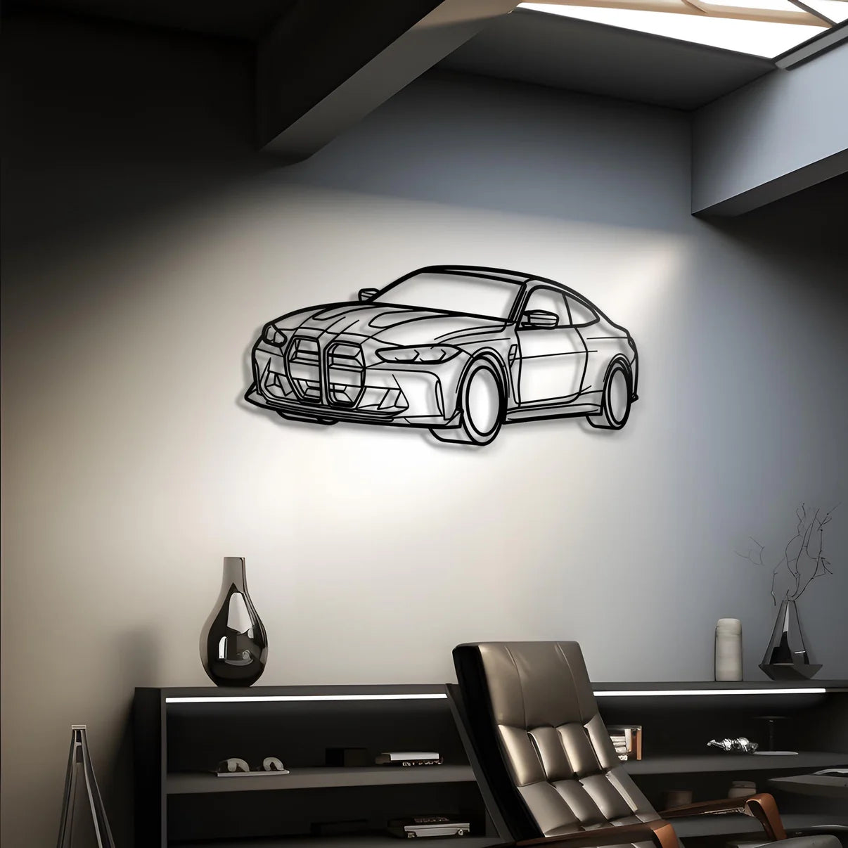 هدية BMW M4 G82 Silhouette مخصصة | لوحة جدارية مخصصة