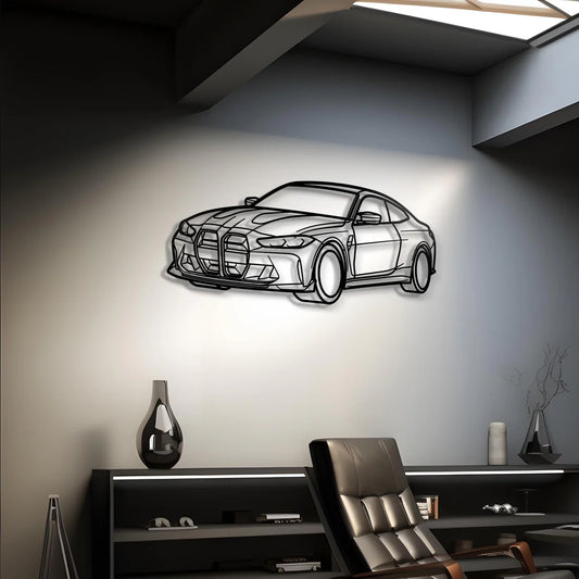 Custom BMW M4 G82 Silhouette Gift | Personalized Wall Art
