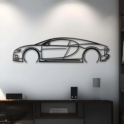 Custom Bugatti Chiron Silhouette Gift | Personalized Wall Art