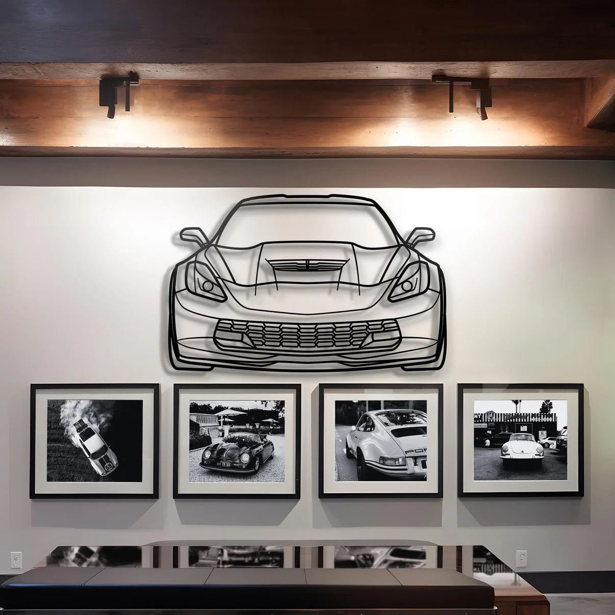 Custom Chevrolet Corvette Z06 C7 Silhouette Gift | Personalized Wall Art