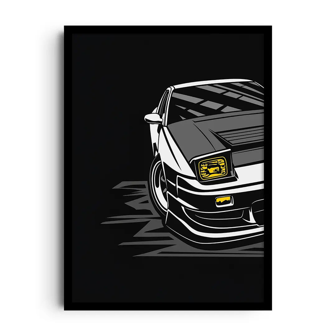 Framed poster of sleek angled action lines conveying momentum and ambition, competitive spirit wall art
