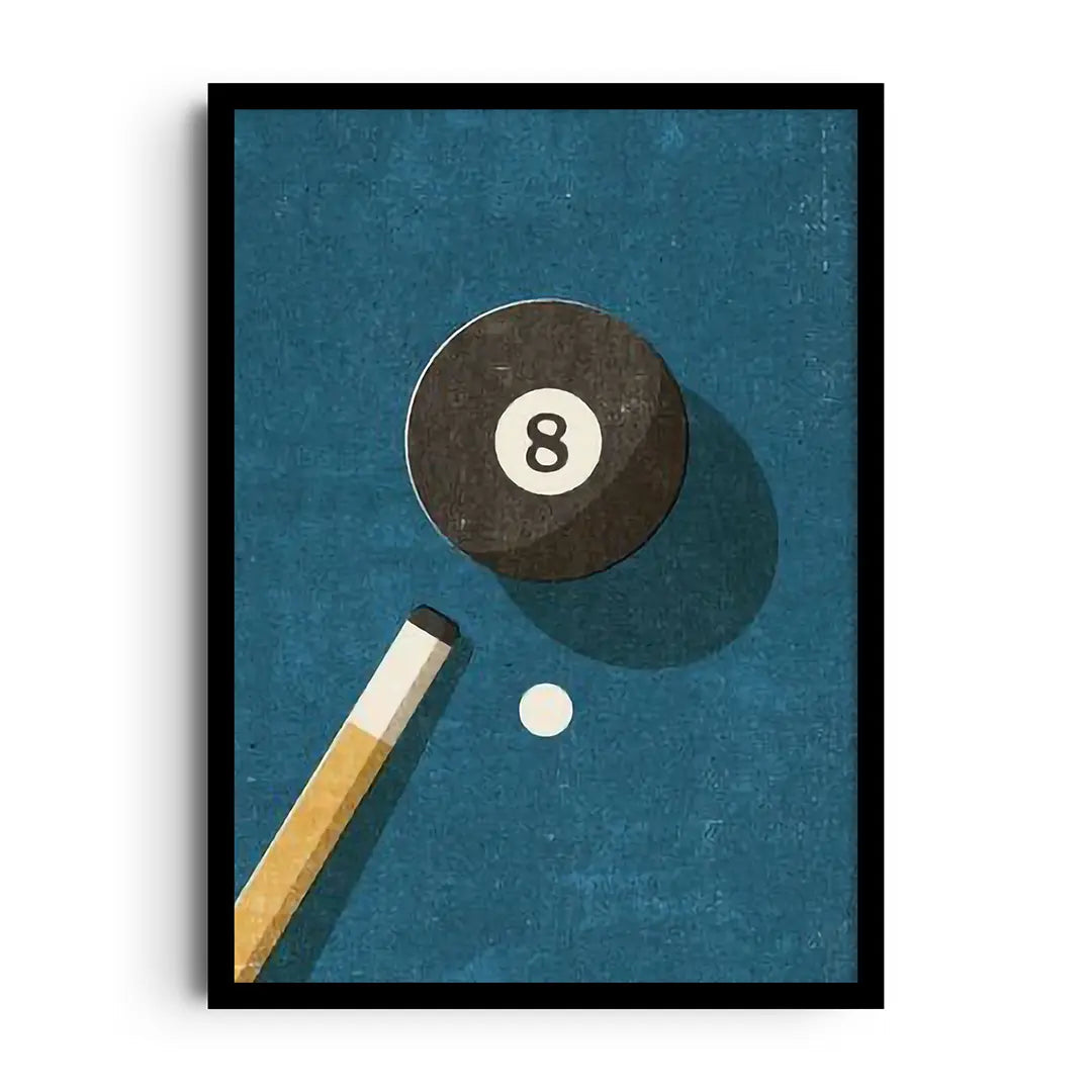 Framed poster of an athlete's movement shown as eight overlapping frames, rhythmic motion sequence wall art
