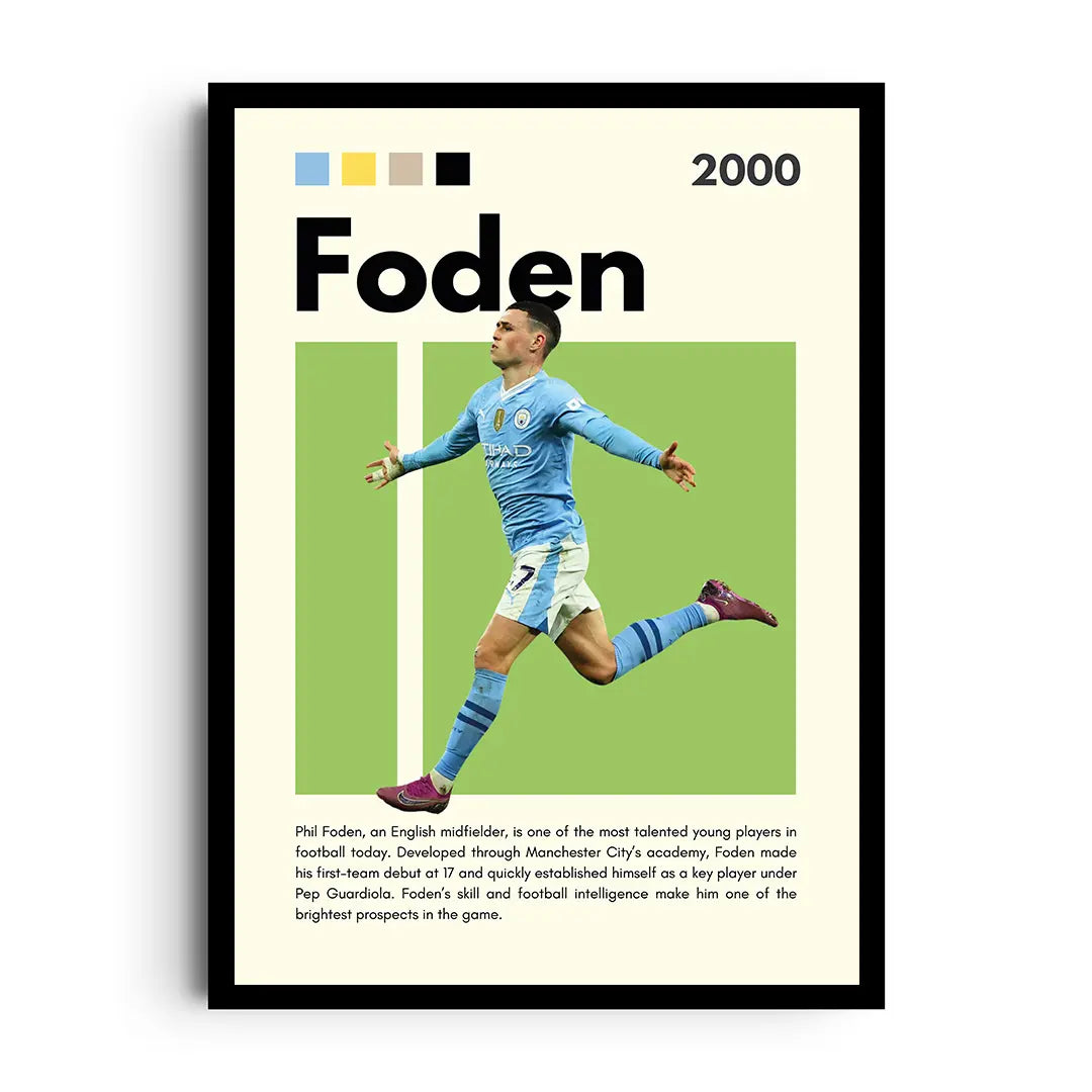 Giftaty Football Frames | Wall Art | Home Decor (FODEN, Football)