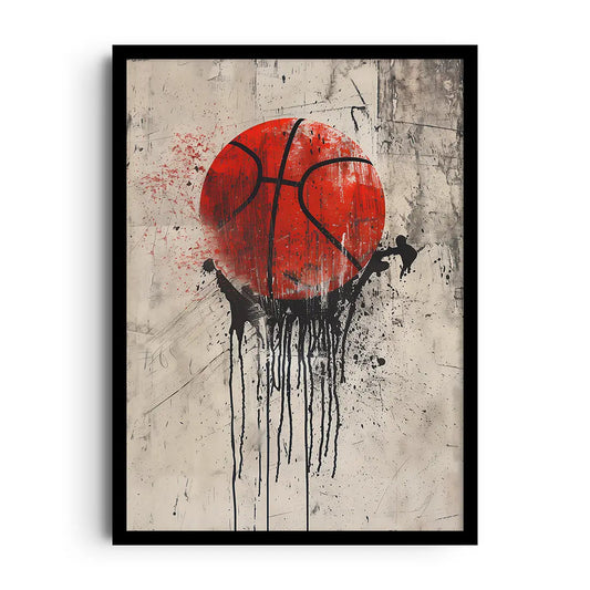 Framed poster of high-contrast sweeping lines expressing determination, bold perseverance motivation wall art