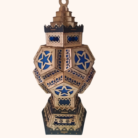 Giftaty Classic Wooden Fanous Lantern – Personalized Ramadan Gift