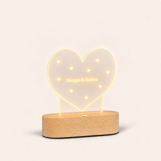 Giftaty Customized Heart Name LED Light Gift