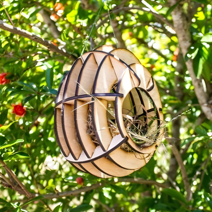 Giftaty Layered Plywood Birdhouse – Unique Garden Gift