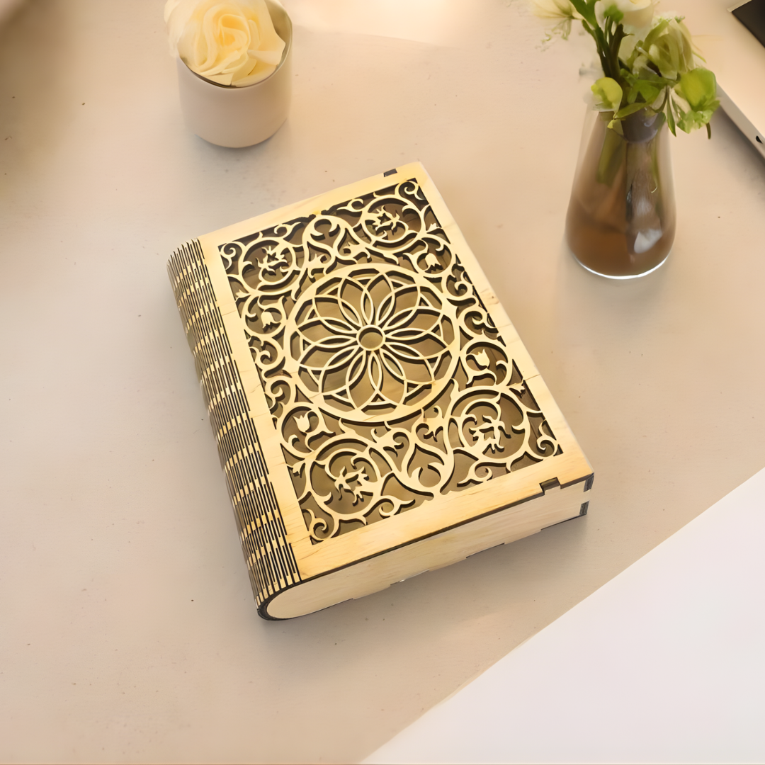 صندوق كتب مُخصص من جيفتاتي بمفصلة متحركة - هدية تذكارية فريدة