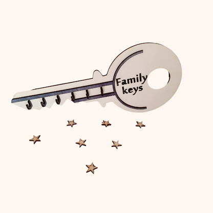 Giftaty Personalized Wall Mounted Key Holder – Engraved Home Decor Gift