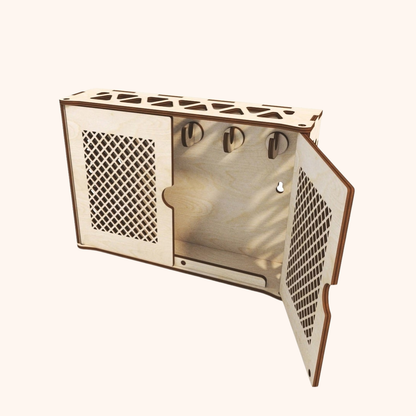 Giftaty Wall Mounted Wooden Key Box Holder – Personalized Home Decor Gift