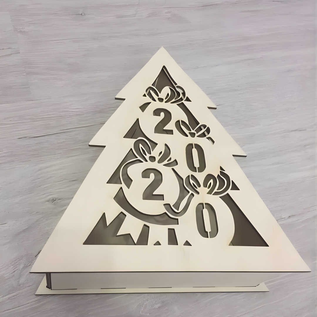 صندوق هدايا شجرة عيد الميلاد الخشبية من جيفاتي - هدية عيد ميلاد شخصية