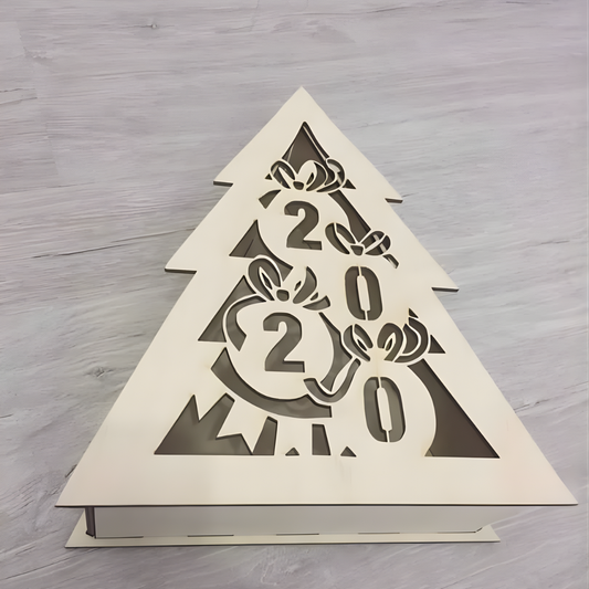 Giftaty Wooden Christmas Tree Gift Box – Personalized Christmas Gift