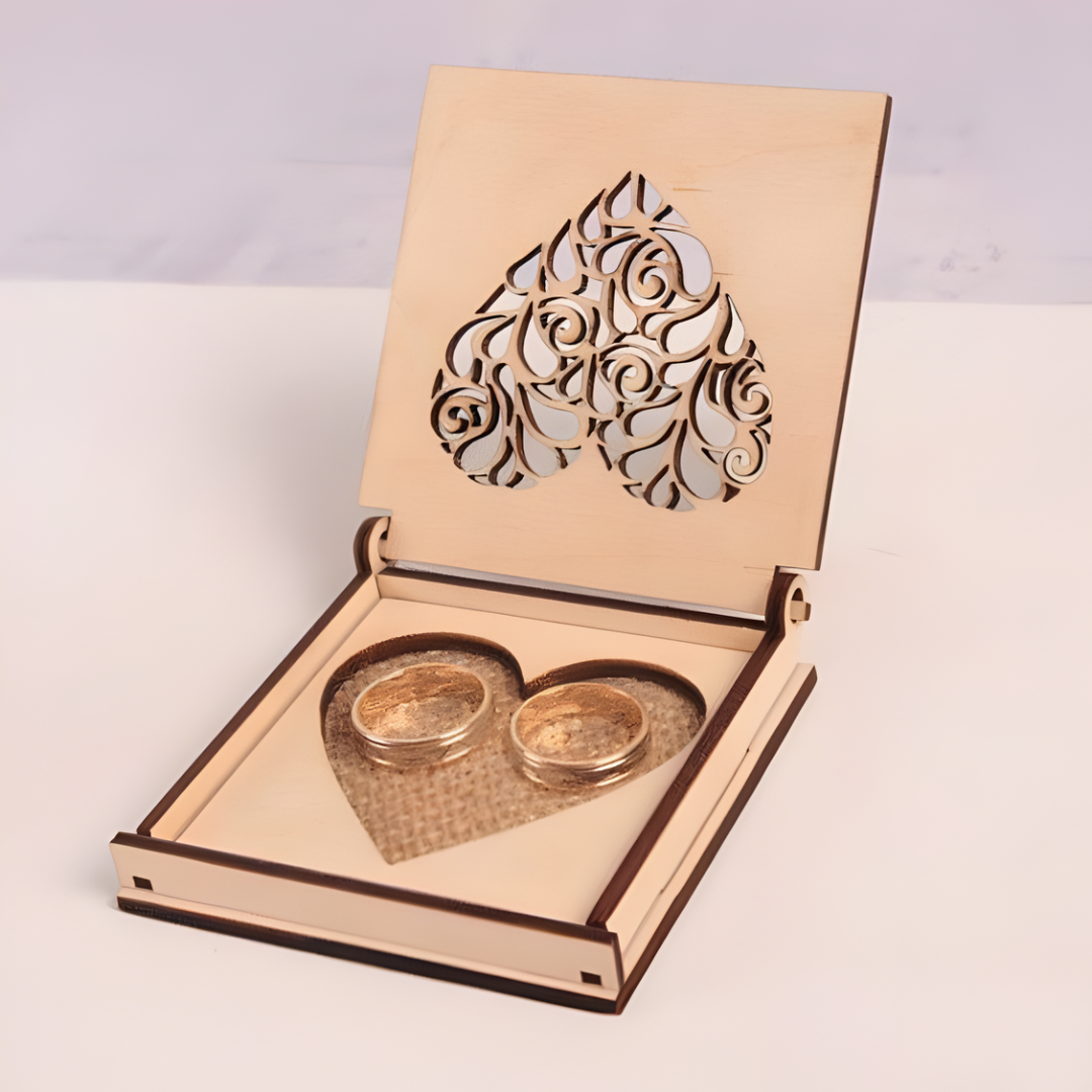 Giftaty Wooden Engagement Ring Box – Personalized Romantic Gift