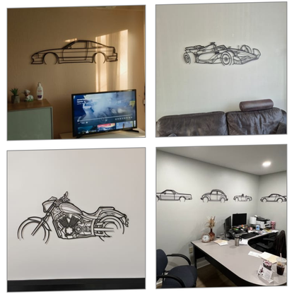 Giftaty Custom Car Silhouette Gift for Car Lovers | Personalized Wall Art