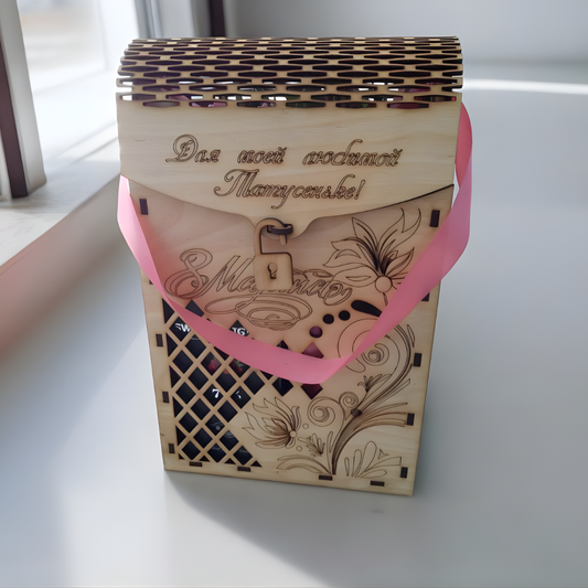 Giftaty Wooden Living Hinge Gift Bag – Personalized Presentation Box