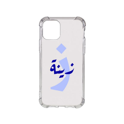 Close-up real photo of a personalized printed phone case