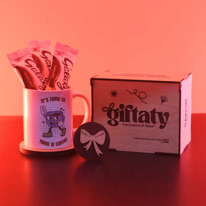 Giftaty Personalized Mug Box With 3 Galaxy Chocolates – Add Your Photo & Name