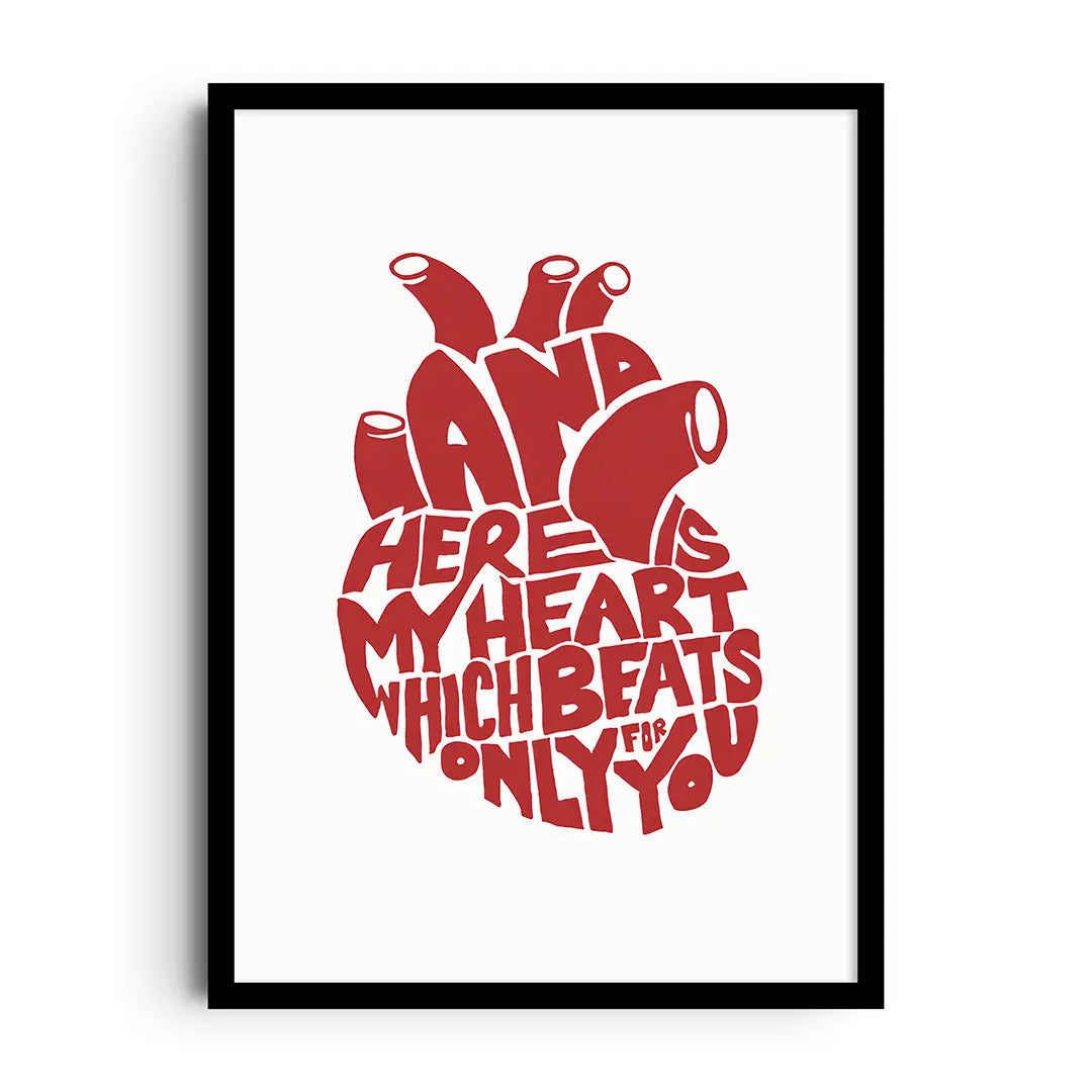 Framed poster of abstract geometric lines and gradients that suggest a musical rhythm or beat
