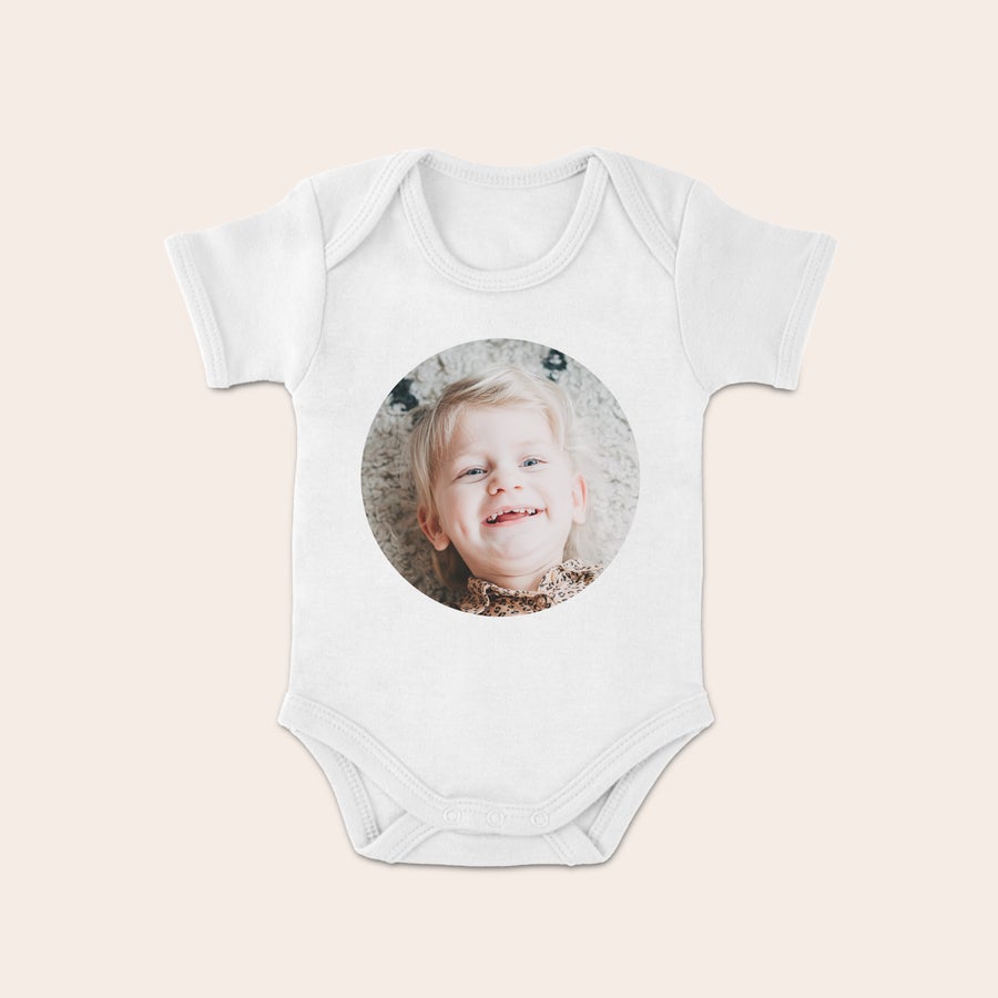 Personalized organic cotton baby grow gift by Giftaty, main product view