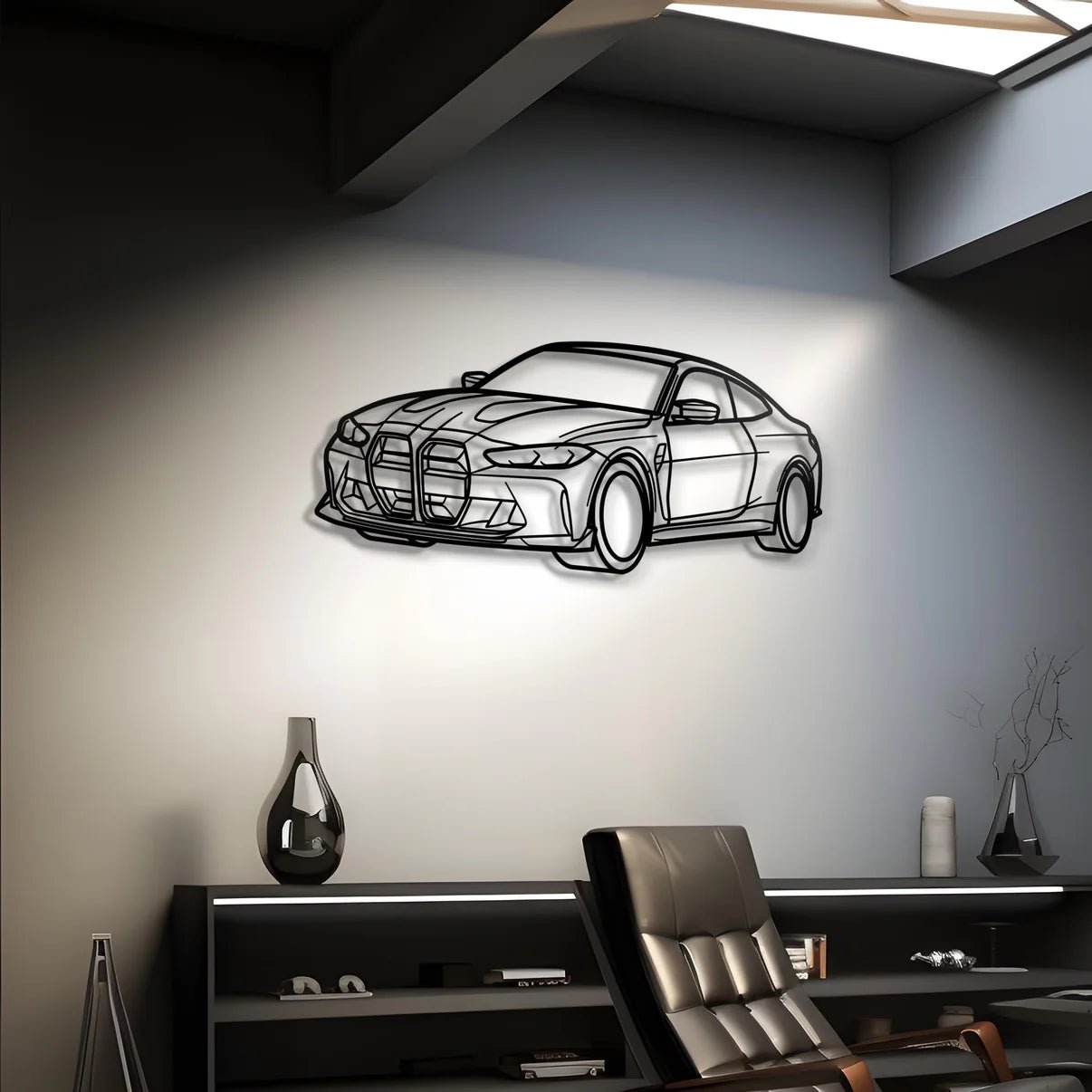 Custom BMW M4 G82 Silhouette Gift | Personalized Wall Art - Giftaty