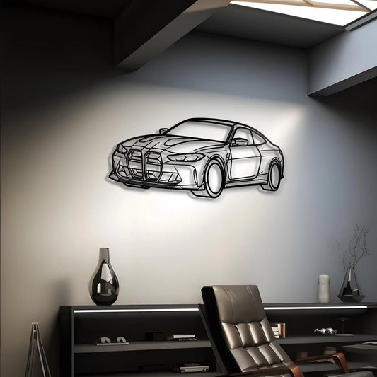 Custom BMW M4 G82 Silhouette Gift | Personalized Wall Art - Giftaty