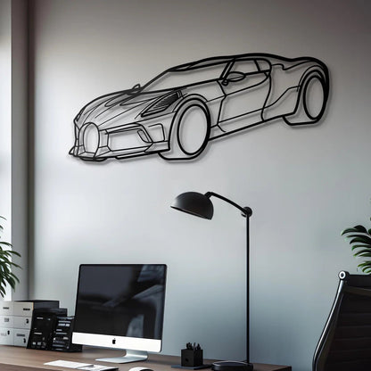 Custom Bugatti La Voiture Noire Silhouette Gift | Personalized Wall Art - Giftaty