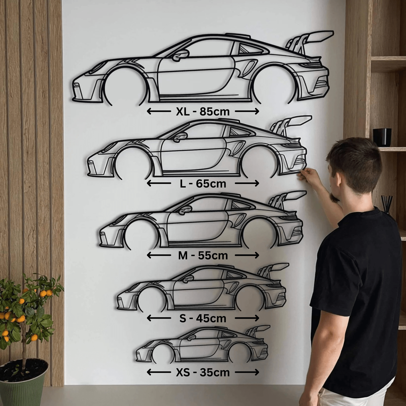 Custom Chevrolet Corvette Z06 C7 Silhouette Gift | Personalized Wall Art - Giftaty
