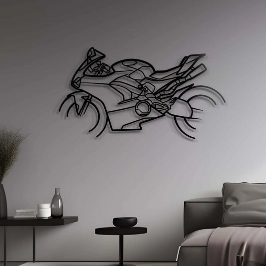 Custom Ducati Panigale V4 Silhouette Gift | Personalized Wall Art - Giftaty