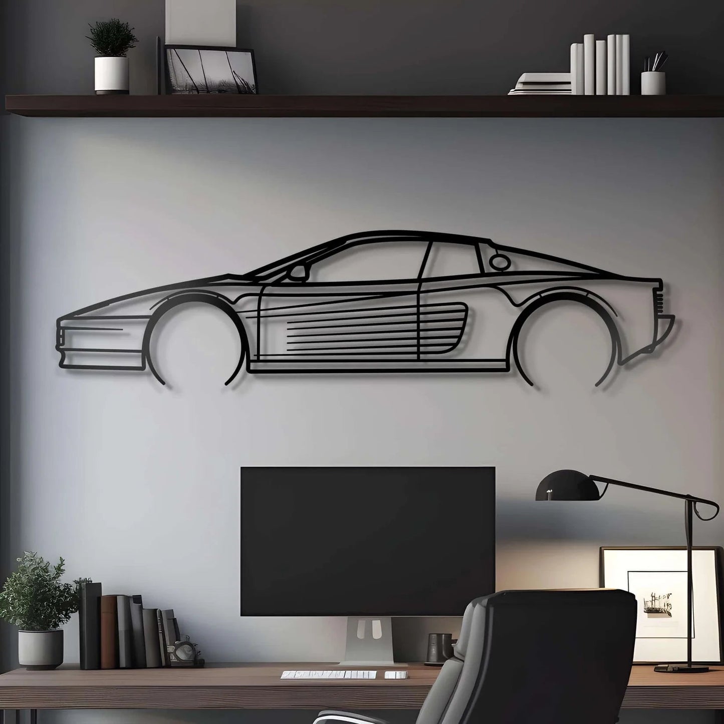 Custom Ferrari 512 TR Silhouette Gift | Personalized Wall Art - Giftaty