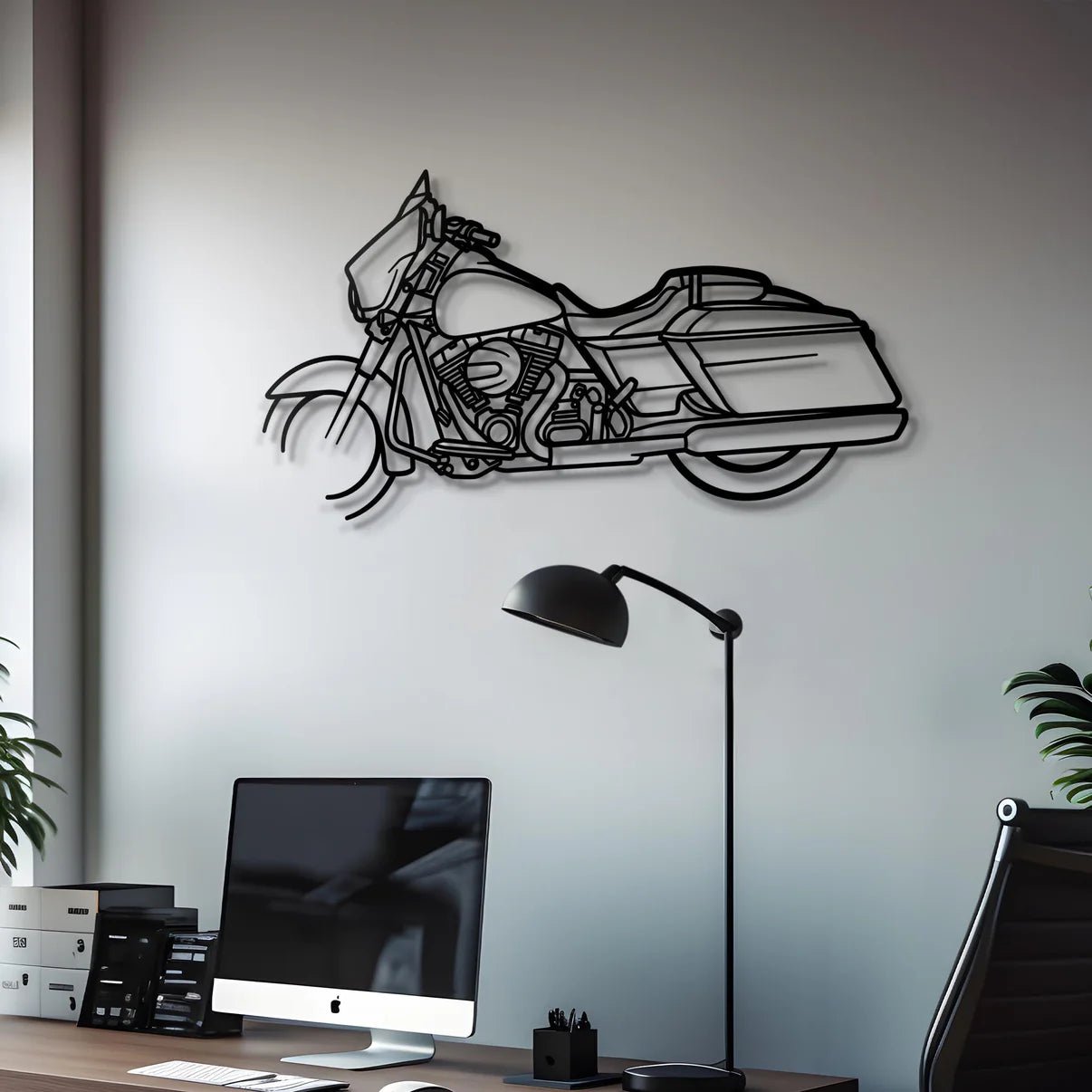 Custom Harley-Davidson Street Glide Silhouette Gift | Personalized Wall Art - Giftaty