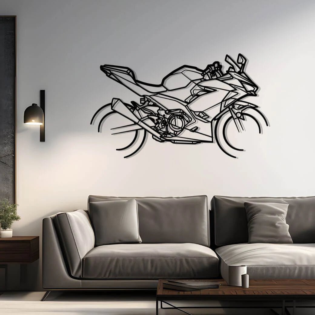 Custom Kawasaki Ninja 400 Silhouette Gift | Personalized Wall Art - Giftaty