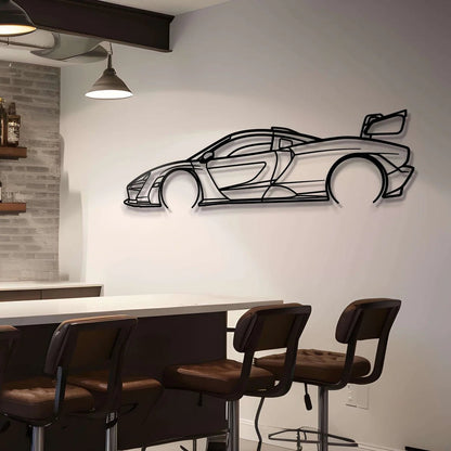 Custom McLaren Senna Silhouette Gift | Personalized Wall Art - Giftaty