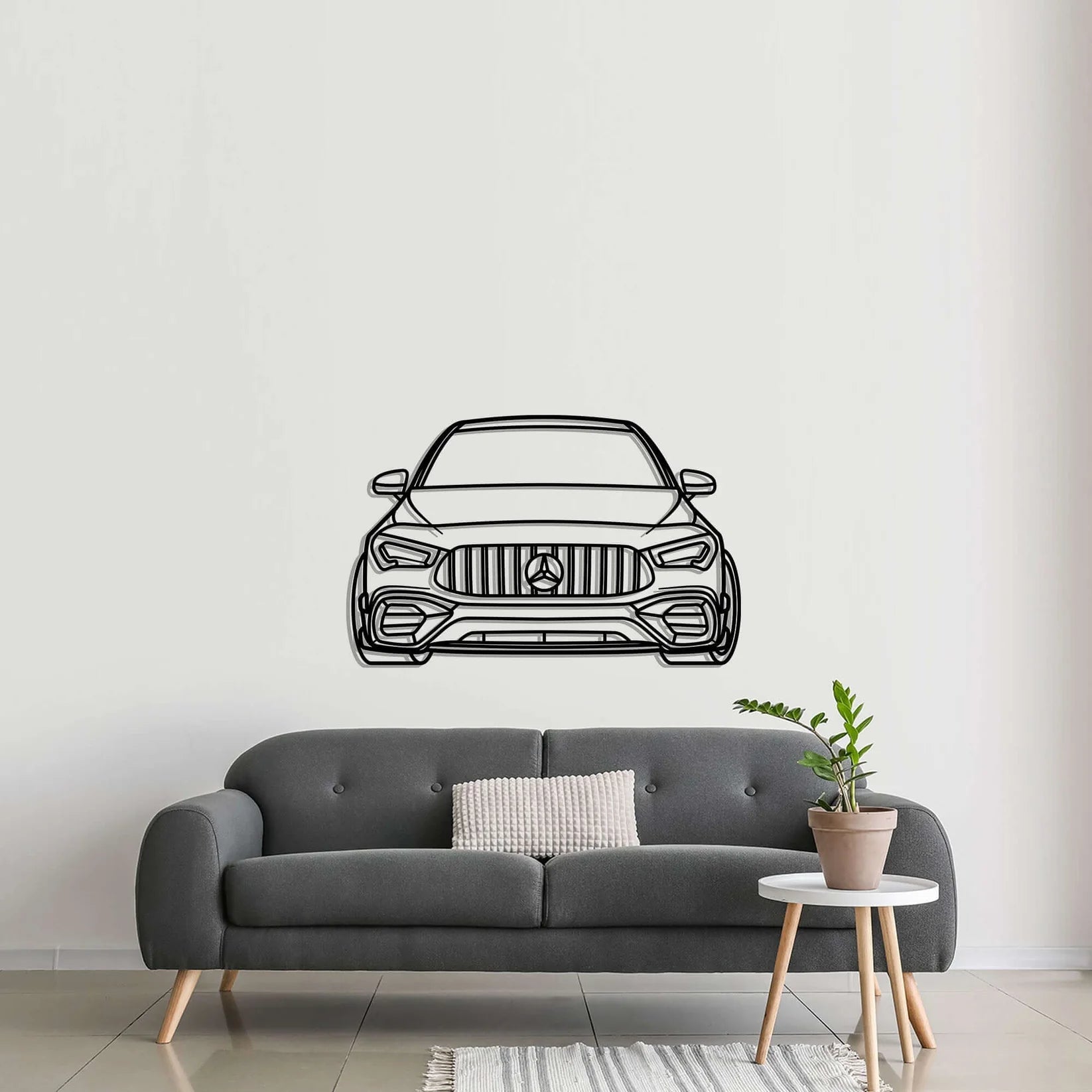 Custom Mercedes-AMG CLA 45 S Front Silhouette Gift | Personalized Wall Art - Giftaty