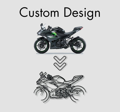 Custom Motorcycle Silhouette Gift for Bikers | Personalized Wall Art - Giftaty