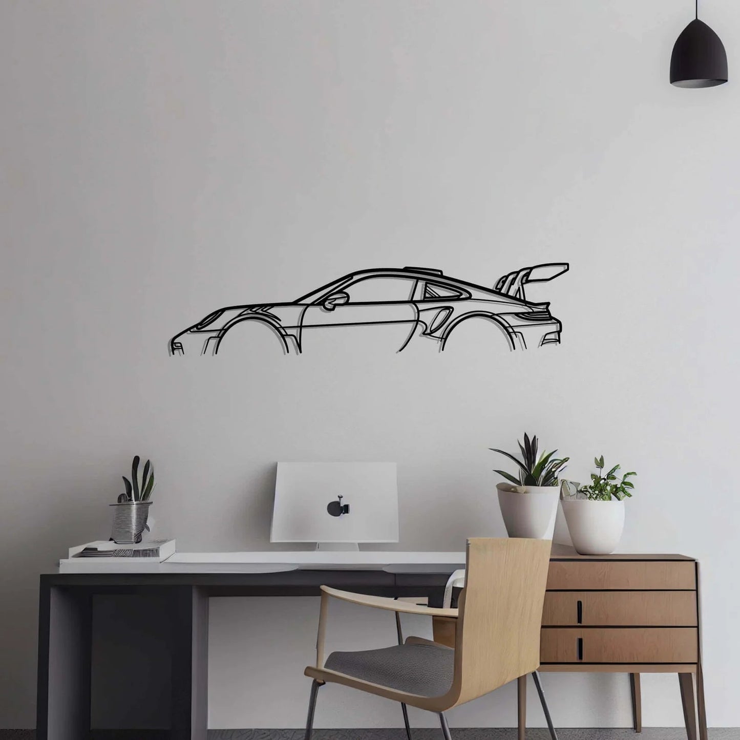Custom Porsche 911 GT3 RS (992) Silhouette Gift | Personalized Wall Art - Giftaty