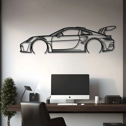 Custom Porsche 911 GT3 RS (992) Silhouette Gift | Personalized Wall Art - Giftaty