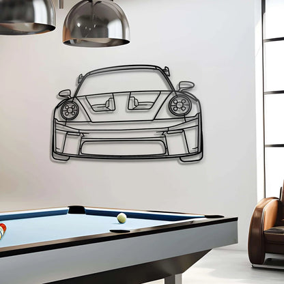 Custom Porsche GT3 RS Front Silhouette Gift | Personalized Wall Art - Giftaty