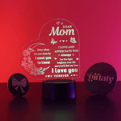 Giftaty 3D LED Acrylic Gift with Wooden Box – Ready - to - Use Designs for Every Occasion - Giftaty