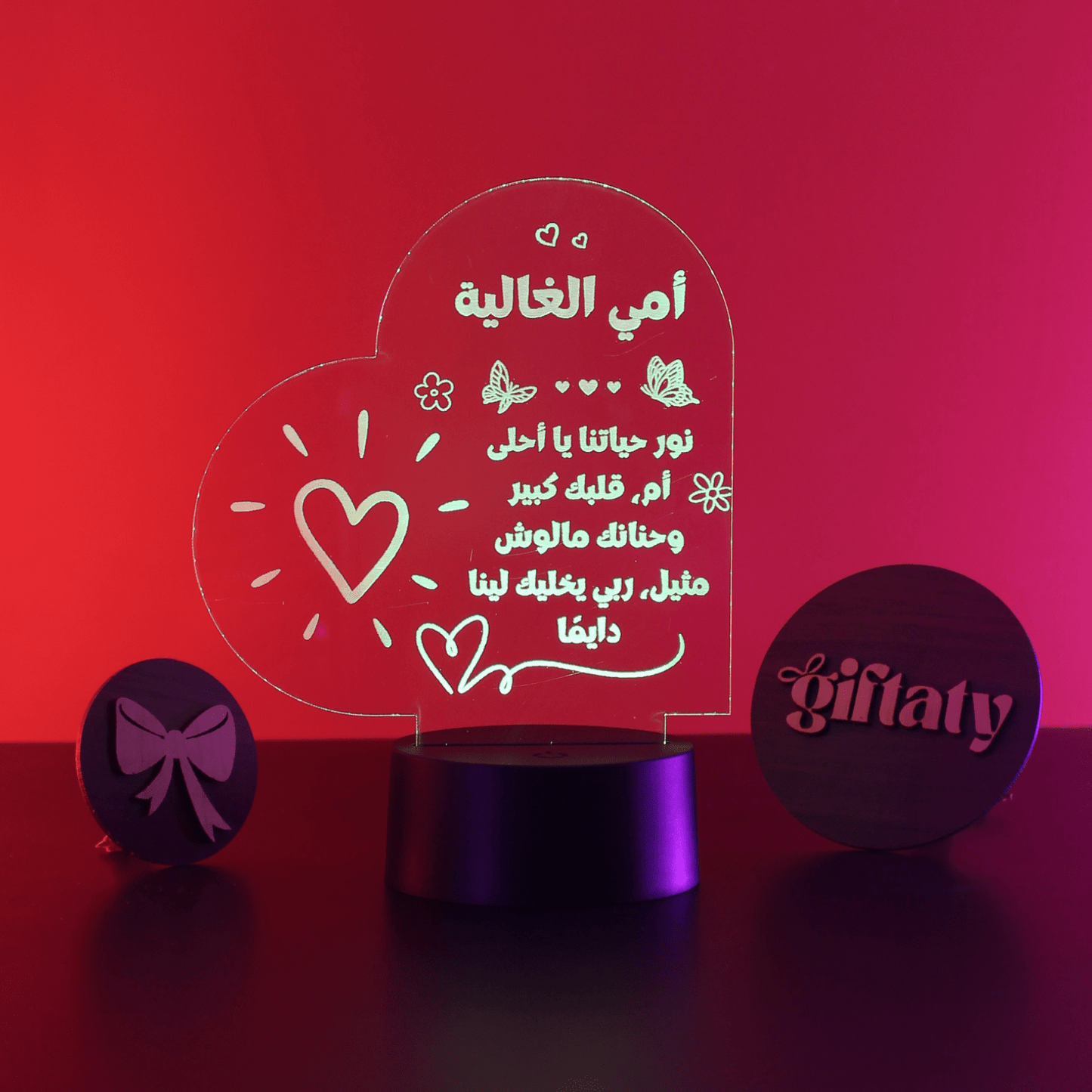 Giftaty 3D LED Acrylic Gift with Wooden Box – Ready - to - Use Designs for Every Occasion - Giftaty