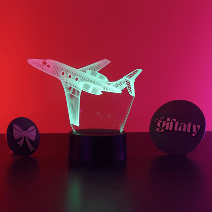 Giftaty Airplane 3D LED Night Light – Acrylic Lamp Gift for Him - Giftaty