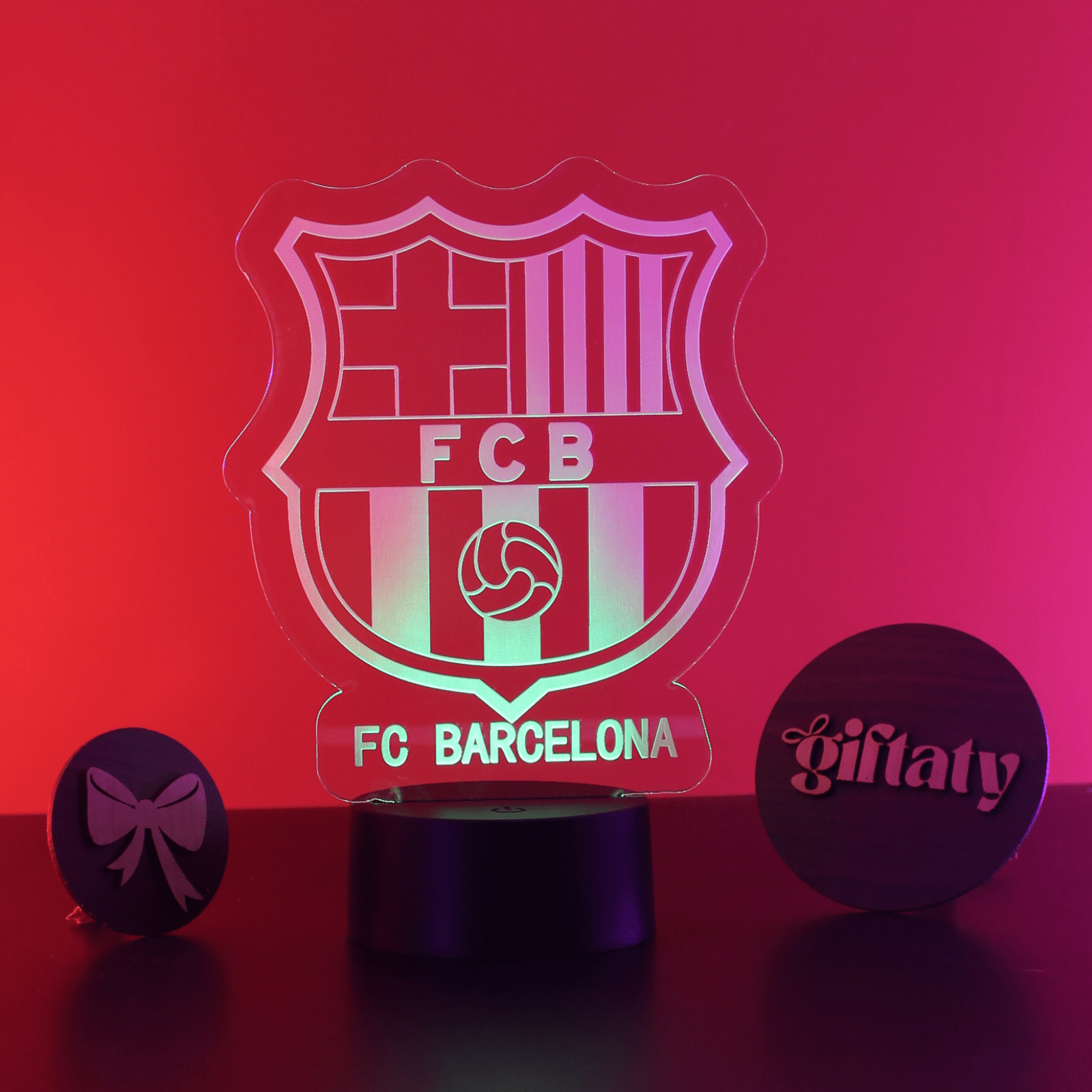 Giftaty Barcelona 3D LED Night Light – Acrylic Lamp for Barça Fans - Giftaty