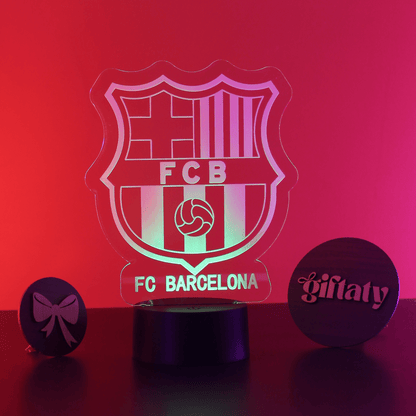 Giftaty Barcelona 3D LED Night Light – Acrylic Lamp for Barça Fans - Giftaty